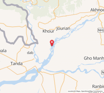 Map of Nawānshahr, Jammu and Kashmir