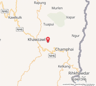 Map of Neihdawn, Mizoram