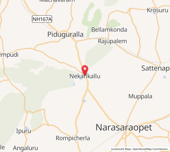 Map of Nekarikallu, Andhra Pradesh