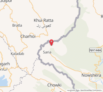 Map of Nekpur, Kashmir