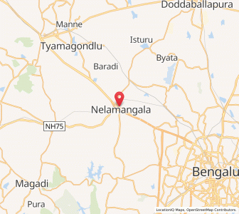 Map of Nelamangala, Karnataka