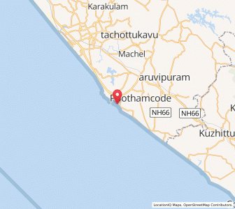 Map of Nellikunnu Beach, Kerala