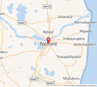 Map of Nellore, Andhra Pradesh