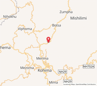 Map of Nerhema, Nagaland