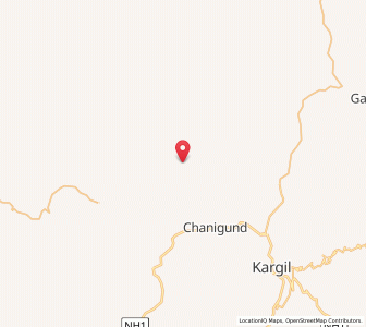 Map of Neril, Kashmir