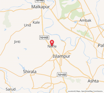 Map of Nerla, Maharashtra