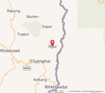 Map of Ngur, Mizoram