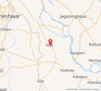 Map of Niali, Odisha