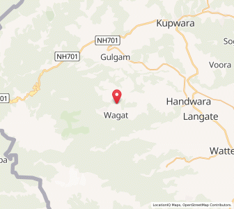 Map of Nichahom, Kashmir