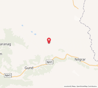 Map of Nichinai, Kashmir