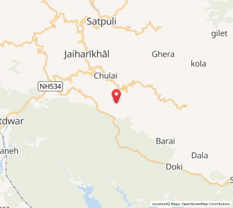 Map of Nigana, Uttarakhand