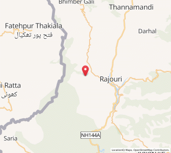 Map of NiganaI, Kashmir
