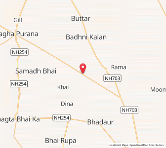Map of Nihal Singhwala, Punjab