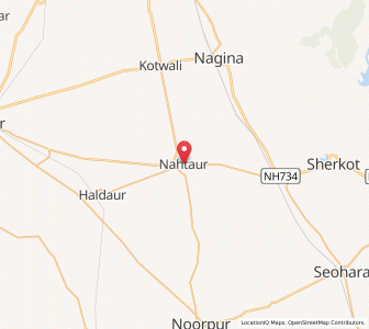 Map of Nihtaur, Uttar Pradesh