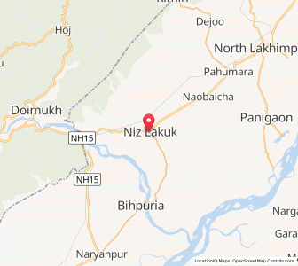 Map of Nij Laluk, Assam