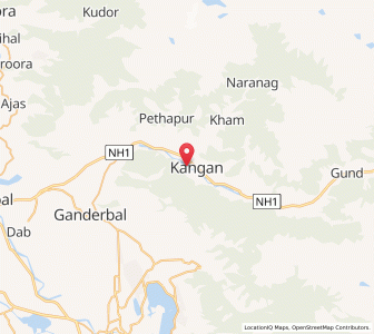 Map of Nila, Kashmir