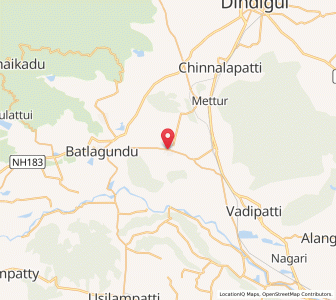 Map of Nilakottai, Tamil Nadu