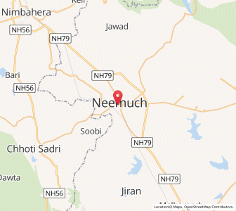 Map of Nimach, Rajasthan