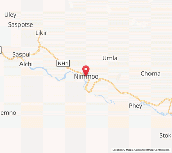 Map of Nimu, Kashmir