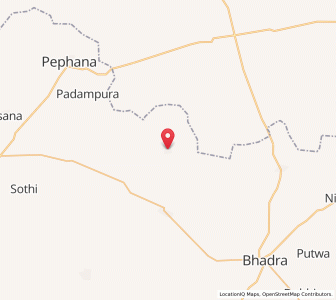 Map of Nithrana, Rajasthan