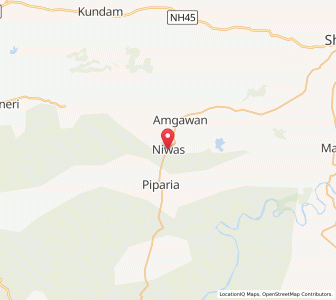 Map of Niwas, Madhya Pradesh