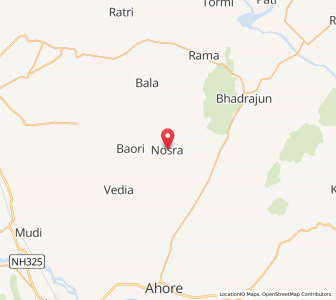 Map of Nosra, Rajasthan