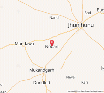 Map of Nua, Rajasthan