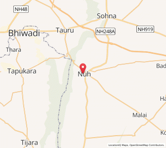 Map of Nuh, Haryana