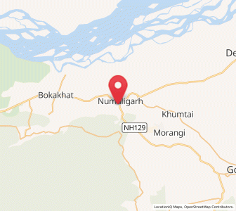 Map of Numaligarh, Assam