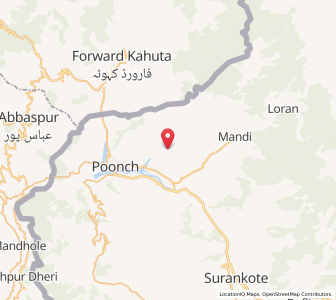 Map of Nuna Bandi, Kashmir