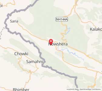 Map of Nunial, Kashmir