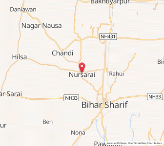 Map of Nur Sarai, Bihar