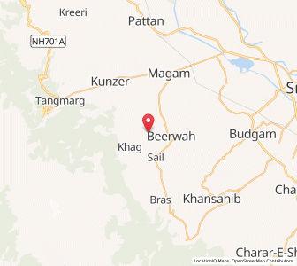 Map of Nuts Labbar, Kashmir