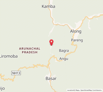 Map of Nyorak, Arunachal Pradesh