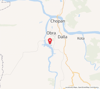 Map of Obra, Bihar