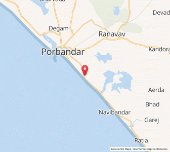 Map of Odadar, Gujarat