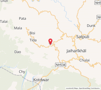 Map of Odal, Uttarakhand