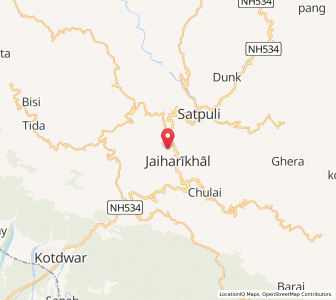 Map of Odalgaon, Uttarakhand
