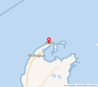 Map of Okha, Gujarat