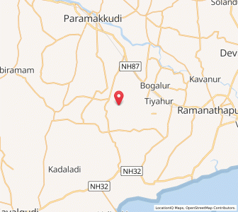 Map of Olaiyur, Mizoram