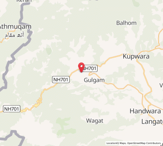 Map of Olus, Kashmir
