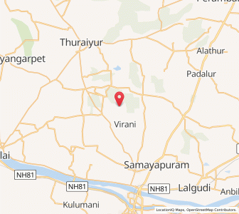 Map of Omandur, Tamil Nadu