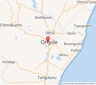 Map of Ongole, Andhra Pradesh