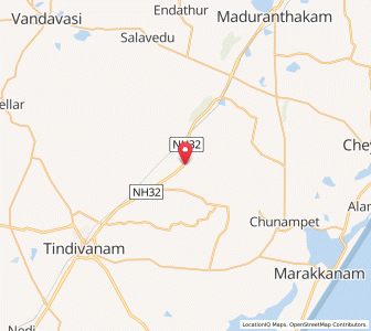 Map of Ongur, Tamil Nadu
