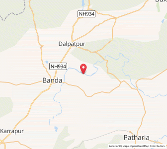 Map of Oraho, Madhya Pradesh