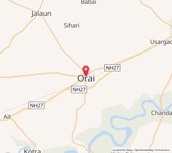 Map of Orai, Uttar Pradesh