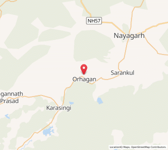 Map of Orhagan, Odisha