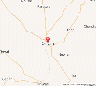 Map of Osian, Rajasthan