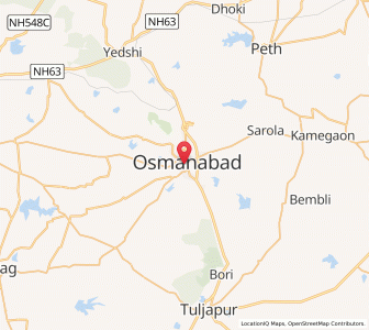 Map of Osmanabad, Maharashtra