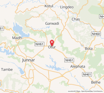 Map of Otur, Maharashtra
